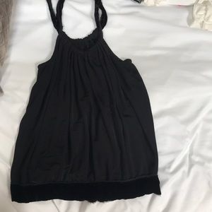 Black rope shoulder top (small)
